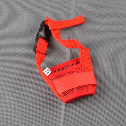 adjustable dog muzzle with secure nylon straps.
